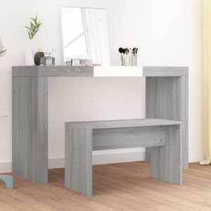 Kaptafelkruk 70x35x45 cm bewerkt hout grijs sonoma eikenkleurig