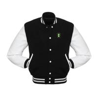 Varsity jas zwart - FR - Wat gaan we doen vandaag - logo links