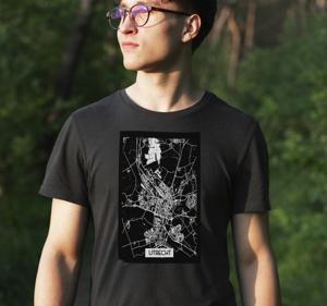Utrecht topografische kaart T-shirt