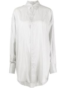 SA SU PHI chemise en coton à rayures - Blanc