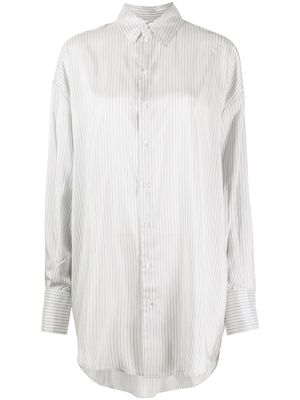 SA SU PHI chemise en coton à rayures - Blanc