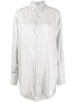 SA SU PHI chemise en coton à rayures - Blanc