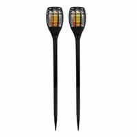 Tuinfakkelset op zonne-energie Lumi Garden Maity Sun Mini Zwart Plastic 70 cm (2 Stuks)