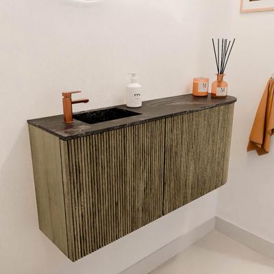 Toiletmeubel Mondiaz Joya Dlux | 91.6 cm | Meubelkleur Dusk | Faye wastafel Lava Wasbak Links | 1 kraangat
