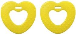 Durable Bijtring Hart met Noppen 645 Yellow