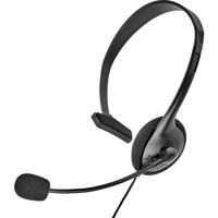 Renkforce On Ear headset Telefoon Kabel Mono Zwart Volumeregeling, Microfoon uitschakelbaar (mute)