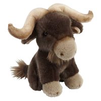 Bizons speelgoed artikelen bizon knuffelbeest bruin 18 cm - thumbnail