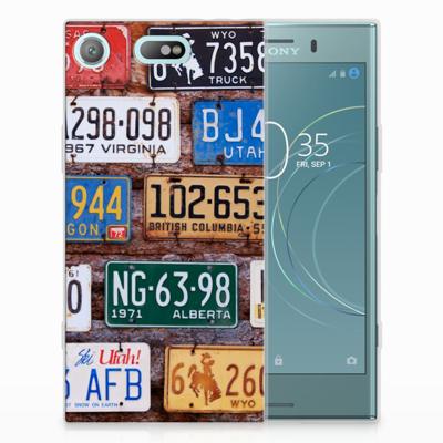 Sony Xperia XZ1 Compact | Siliconen hoesje | met foto Kentekenplaten