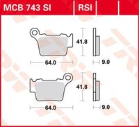 TRW Remblokken, en remschoenen voor de moto, MCB743SI Sinter offroad
