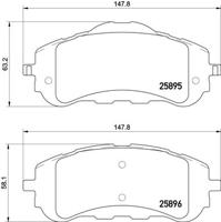 Remmenset, remschijf BREMBO, Remschijftype: Binnen geventileerd, Inbouwplaats: Vooras, u.a. für Peugeot