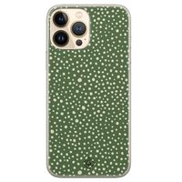 iPhone 13 Pro Max siliconen hoesje - Green dots
