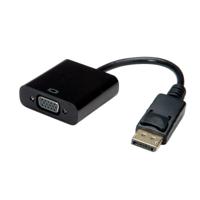 Value 12.99.3136 DisplayPort-kabel DisplayPort / VGA Adapterkabel DisplayPort-stekker, VGA-bus 15-polig 0.15 m Zwart