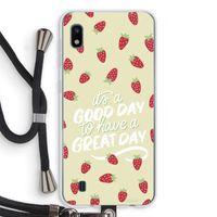 Don't forget to have a great day: Samsung Galaxy A10 Transparant Hoesje met koord