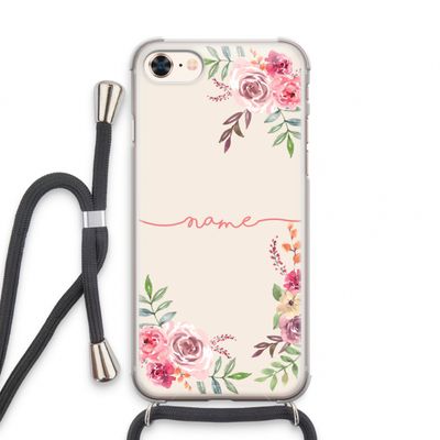 Rozen: iPhone 7 Transparant Hoesje met koord