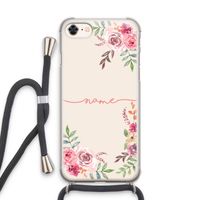 Rozen: iPhone 7 Transparant Hoesje met koord