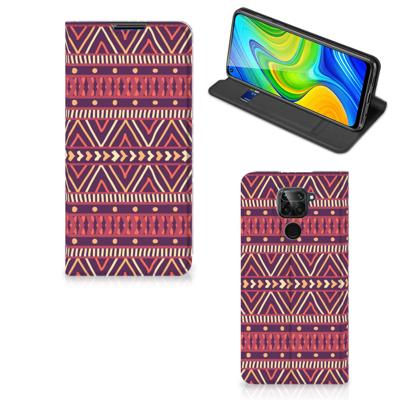 Xiaomi Redmi Note 9 | Hoesje met Magneet | Aztec Paars