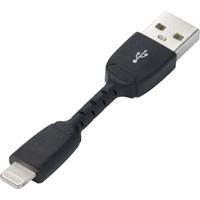 Renkforce USB-kabel USB 2.0 USB-A stekker, Apple Lightning stekker 0.05 m Zwart RF-4260168 - thumbnail