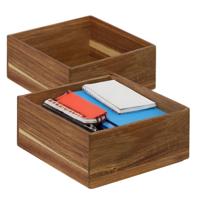 Five bureau organizer - 2x - 15 x 15 cm - acacia hout - 1 vaks - kantoor