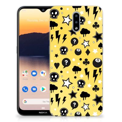 Silicone Back Case Nokia 2.3 Punk Geel Silicone Back Case Nokia 2.3 Punk Geel