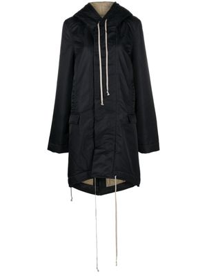 Rick Owens DRKSHDW parka Luxor à ourlet plus long au dos - Noir