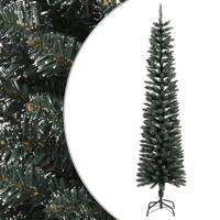 VidaXL Kunstkerstboom met standaard smal 240 cm PVC groen