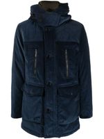 Woolrich veste en velours côtelé à capuche - Bleu