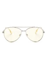 Burberry Eyewear lunettes de soleil à monture pilote - Argent