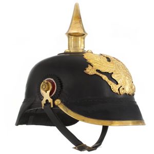 VidaXL Pickelhaube germaans replica larp staal zwart
