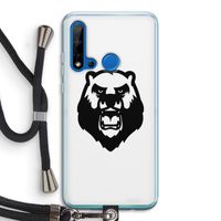 Angry Bear (white): Huawei P20 Lite (2019) Transparant Hoesje met koord