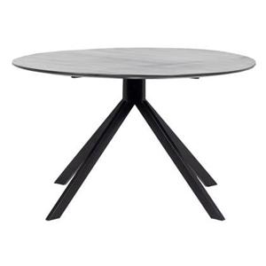 Giga Meubel - Eettafel Rond - Zwart - Mangohout - Ø130cm - Tafel Batti