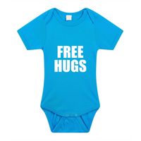 Free hugs cadeau baby rompertje blauw jongens - thumbnail