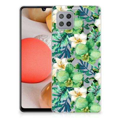 Samsung Galaxy A42 | TPU Case | Orchidee Groen Samsung Galaxy A42 | TPU Case | Orchidee Groen