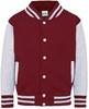 Just Cool JH043K Kids´ Varsity Jacket - Burgundy - 7/8 (M)