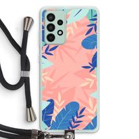 Tropisch: Samsung Galaxy A52s 5G Transparant Hoesje met koord