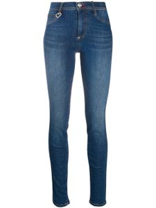 Philipp Plein jean skinny à taille haute - Bleu