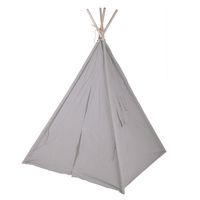 Tipi indianentent/speeltent voor kinderen 103 x 160 cm - grijs   - - thumbnail