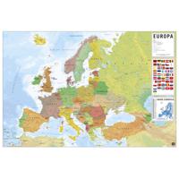 Poster Physical Political Map of Europe PT 91,5x61cm - thumbnail