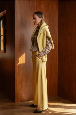 Luz twill trousers - butter yellow - 13426