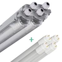 4 PACK - LED's Light LED TL armatuur 60 cm compleet met LED TL buis - 1080lm - 9W - 4000K