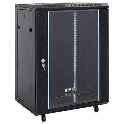 VidaXL Netwerkkast met draaiwieltjes 15u ip20 19" 53x40x80 cm