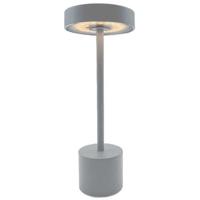 Lampada da tavolo senza fili - LUMISKY - ROBY GRAY - H30 cm - Alluminio Touch - Grigio chiaro - LED