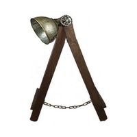 Lamp hout met blikken kap M