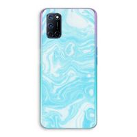 Waterverf blauw: Oppo A72 Transparant Hoesje