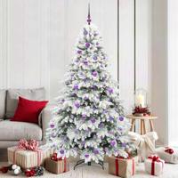 VidaXL Kunstkerstboom met 300 led met standaard wit 180 cm pe en pvc