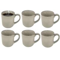 Secret de gourmet Koffiemok - 6x - lichtgroen - keramiek - 420 ml - beker