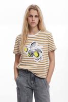 Gestreept T-shirt - WHITE - L