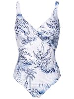 Lygia & Nanny maillot de bain à imprimé palmier - Bleu