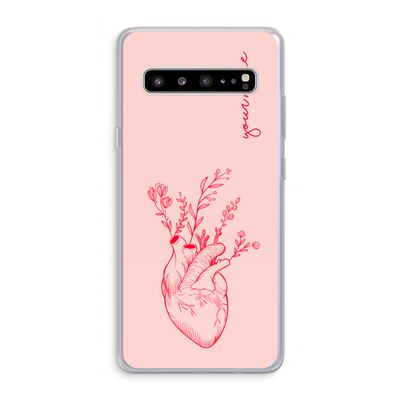 Blooming Heart: Samsung Galaxy S10 5G Transparant Hoesje