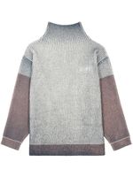 MM6 Maison Margiela pull nervuré à col montant - Blanc
