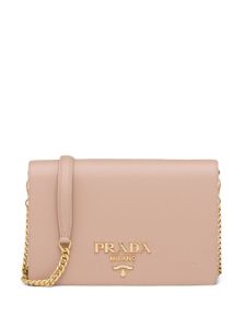 Prada pochette à fini Saffiano - Rose